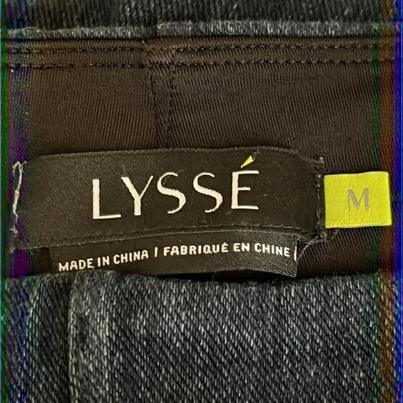 Lysse Knit Denim Cuffed Ankle Zip Cropped Shaping Leggings - Size Medium - Picture 4 of 8